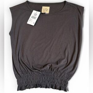 NWT Chaser Chocolate Brown Short Sleeve TShirt Women's Size XS